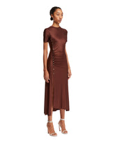 Brown Drape Dress | PDP | dAgency