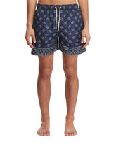 Blue Printed Swimshorts - PALM ANGELS | PLP | dAgency