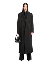 Black Wool Double Breasted Coat - ROHE | PLP | dAgency