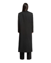 Black Wool Double Breasted Coat | PDP | dAgency
