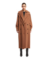 Brown Wool Scarf Coat - ROHE WOMEN | PLP | dAgency