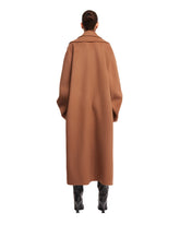 Brown Wool Scarf Coat | PDP | dAgency