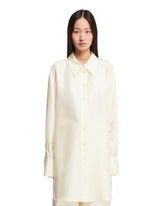 White Oversized Silk Shirt - ROHE WOMEN | PLP | dAgency