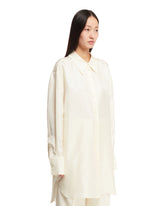 White Oversized Silk Shirt | PDP | dAgency