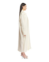 White Double-Layer Silk Dress | PDP | dAgency
