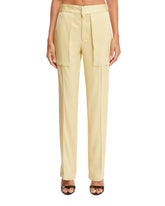 Yellow Patch Pockets Pants - Women's trousers | PLP | dAgency