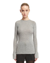 Gray Ribbed Sweater - SA SU PHI WOMEN | PLP | dAgency