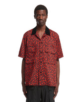 Red Contrasting Collar Shirt | PDP | dAgency