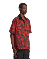 Red Contrasting Collar Shirt | PDP | dAgency