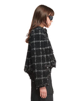 Black Checkered Tweed Jacket | PDP | dAgency