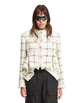 White Checkered Tweed Jacket - Sacai women | PLP | dAgency