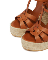 Brown Leather Tribute Espadrilles | PDP | dAgency