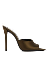 Green Satin Goldie Mules - Women's sandals | PLP | dAgency