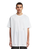 White Logoed Pattern T-Shirt | PDP | dAgency