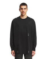 Black Logoed Pattern T-Shirt - SETCHU MEN | PLP | dAgency