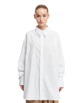 White Buttoned Oversized Shirt - Women's knitwear | PLP | dAgency