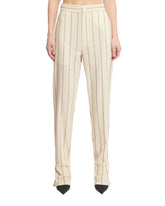 White Striped Trousers | PDP | dAgency
