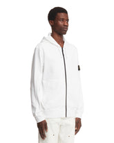 White Zipped Sweatshirt | PDP | dAgency