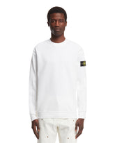 White Logoed Sweatshirt - STONE ISLAND | PLP | dAgency