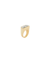 Half Cut Howlite Signet Ring - Women's jewelry | PLP | dAgency