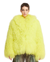 Yellow Fur Short Coat - THE ATTICO | PLP | dAgency