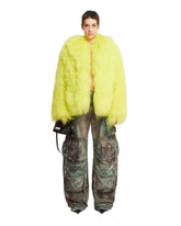 Yellow Fur Short Coat - the attico women | PLP | dAgency