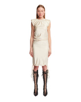 White Padded Shoulders Dress - Women's dresses | PLP | dAgency