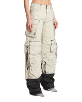 White Painted Cargo Pants | PDP | dAgency