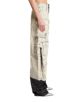 White Painted Cargo Pants | PDP | dAgency