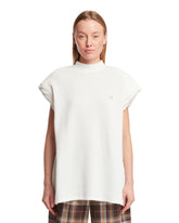 White Padded Shoulders Tee - Women's t-shirts | PLP | dAgency