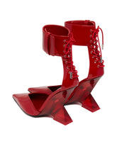 Red Ankle Strap Pumps | PDP | dAgency