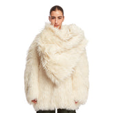 White Alpaca Coat - Women's Coats | PLP | dAgency