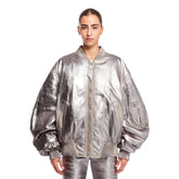 Silver Leather Bomber - Women's jackets | PLP | dAgency