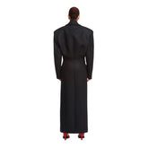 Black Wool Long Coat | PDP | dAgency