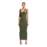 Green Jersey Midi Dress | PDP | dAgency