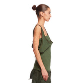 Green Ribbed Jersey Top - the attico women | PLP | dAgency