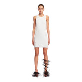 White Ribbed Mini Dress - THE ATTICO | PLP | dAgency