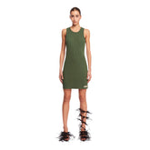 Green Ribbed Mini Dress - the attico women | PLP | dAgency