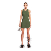Green Ribbed Mini Dress - the attico women | PLP | dAgency