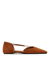 Brown The T-Strap Flat Shoes - Toteme studio women | PLP | dAgency