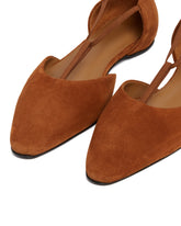 Brown The T-Strap Flat Shoes | PDP | dAgency