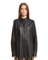 Black Leather Shirt - Toteme studio women | PLP | dAgency