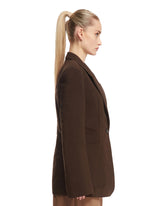 Brown Fitted Waist Blazer | PDP | dAgency