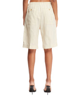 White Striped Bermuda Shorts | PDP | dAgency