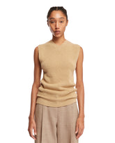 Beige Terry Knitted Top - Women's knitwear | PLP | dAgency