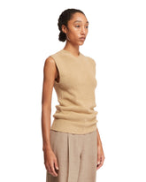 Beige Terry Knitted Top | PDP | dAgency