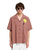Brown Flower Detail Shirt - VALENTINO GARAVANI MEN | PLP | dAgency