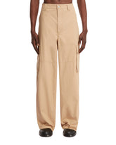 Beige Cotton Cargo Pants - Men's trousers | PLP | dAgency
