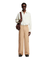 Beige Cotton Cargo Pants | PDP | dAgency