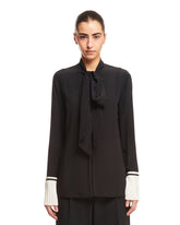 Black Pleated Cuffs Blouse | PDP | dAgency
